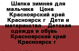 Шапка зимняя для мальчика › Цена ­ 500 - Красноярский край, Красноярск г. Дети и материнство » Детская одежда и обувь   . Красноярский край,Красноярск г.